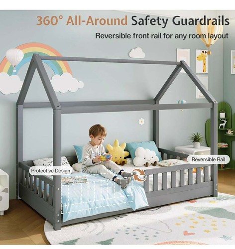 Luxoak toddler floor bed kids - toddler,