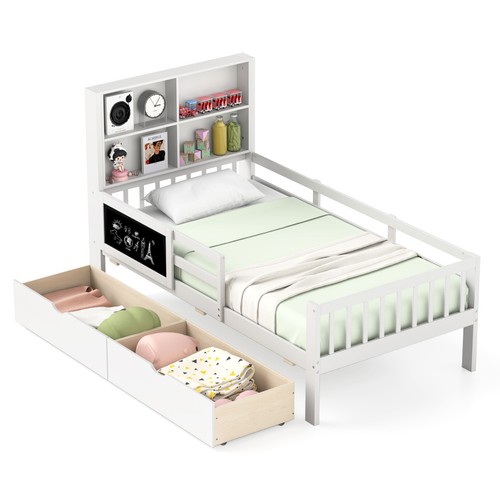 Single wooden kids bed - kids,